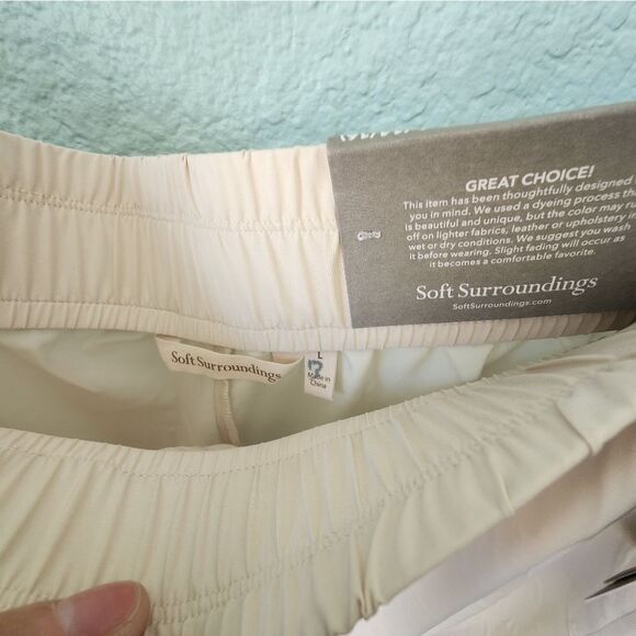 Soft surroundings side zip pock wide leg slit cropped minimalist lagenlook pants - Picture 9 of 16